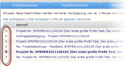 E-Mails auf "ungelesen" setzen